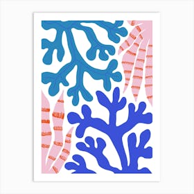 Coral Reef Ocean Collection Boho Art Print