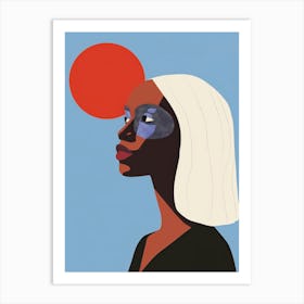 Woman With A Sun 1 Art Print