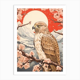 Bird Illustration Red Tailed Hawk 1 Art Print