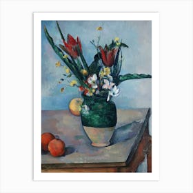 The Vase Of Tulips, Paul Cézanne Art Print