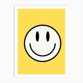 Smiley Face Yellow Art Print