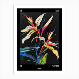 No Rain No Flowers Poster Heliconia 1 Art Print