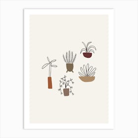 Plants And Pots 2 Art Print