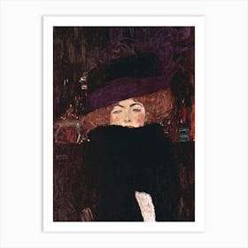 Dame Mit Hut Und Federboa (1909), Gustav Klimt Art Print