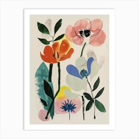 Painted Florals Cyclamen 2 Art Print
