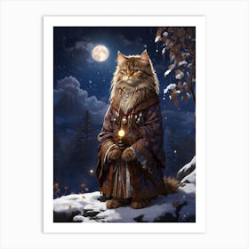 Siberian Cat The Wizard Art Print