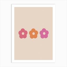 Flowers X 3 Art Print