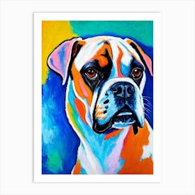 Boxer 3 Fauvist Style Dog Art Print
