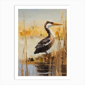 Bird Painting Cormorant 3 Art Print