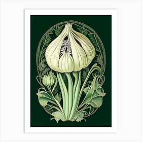 Garlic Herb Vintage Botanical Art Print