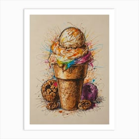 Ice Cream Cone 60 Art Print