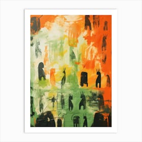 People Style Abstract 1 Art Print