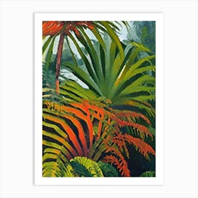 Australian Tree Fern 1 Cézanne Style Art Print