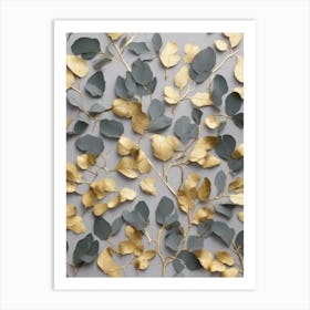 Gold Leaf Wall Art Art Print