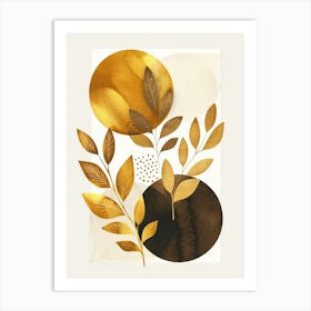 Gold Leaves 9 Art Print