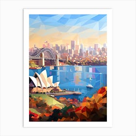 Sydney, Australia, Geometric Illustration 4 Art Print