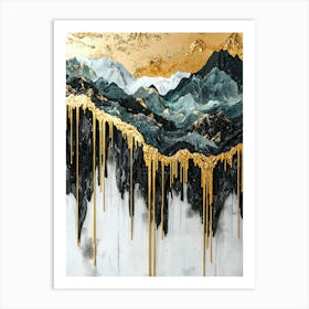 Adirondack Golden Peaks - Timeless Opulence Art Print