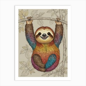 Sloth 40 Art Print