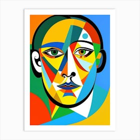 Abstract Portrait Of A Man 3 Art Print