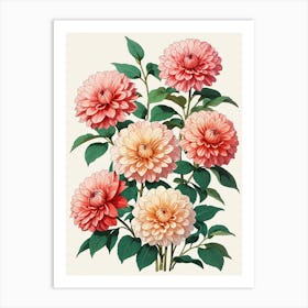 Dahlias Art Print