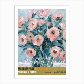 A World Of Flowers, Van Gogh Exhibition Ranunculus 3 Art Print