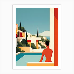 Ibiza, Spain, Bold Outlines 3 Art Print