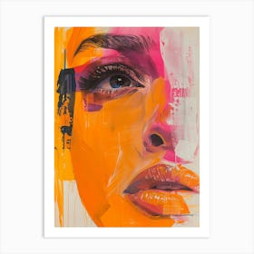 Abstract Of A Woman'S Face 2 Art Print