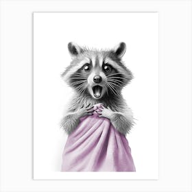 Funny Raccoon Art Print