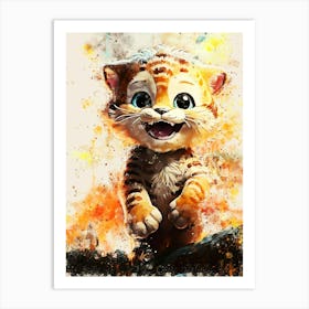 Tiger Kitten Art Print