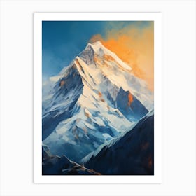 Nanga Parbat Pakistan 4 Mountain Painting Art Print