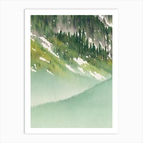 Triglav National Park Slovenia Water Colour Poster Art Print