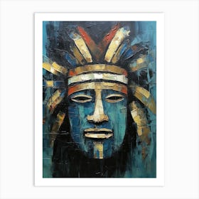 Apache Masks Awakening - Native Americans Series Art Print