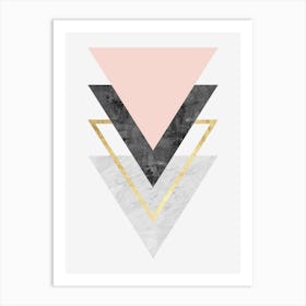 Geometric art with textures 2 Art Print