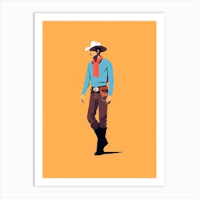 Howdy Cowboy Art Print
