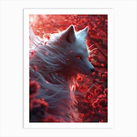 Beautiful Fantasy White Fox 7 Art Print