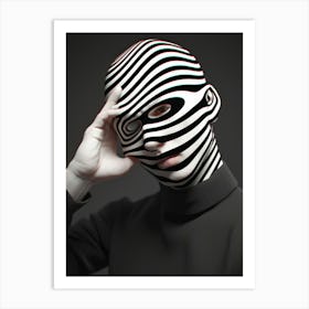 Man With A Mask Art Print