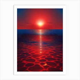 Sunset Over The Sea Art Print