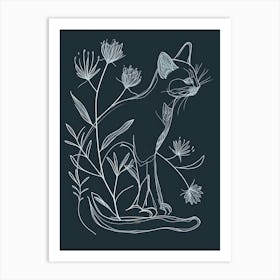 Pixiebob Cat Minimalist Illustration 2 Art Print