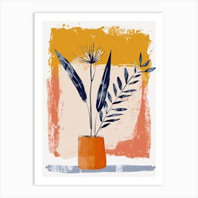 Twilight Geometry Mid Century Style Art Print