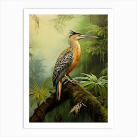 Nature's Embrace: Sunbittern Jungle Bird Wall Art Art Print