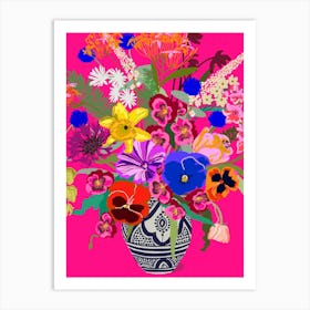 Vase Of Dancing Flowers Art Print