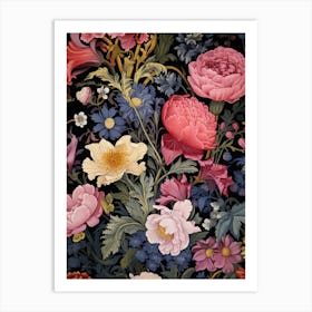 Floral Wallpaper 160 Art Print