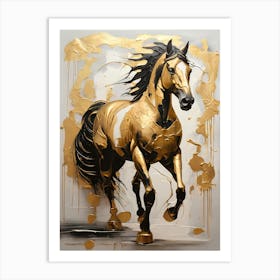 Gold Horse 13 Art Print