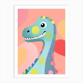 Colourful Dinosaur Plateosaurus 5 Art Print