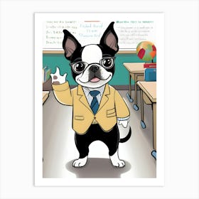 Boston Terrier-Reimagined 129 Art Print