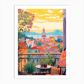 Istanbul Turkey 3 Illustration Art Print