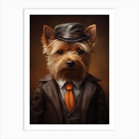 Gangster Dog Silky Terrier Art Print