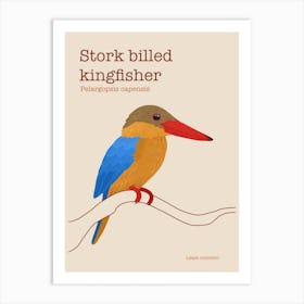Stork Billed Kingfisher poster Art Print
