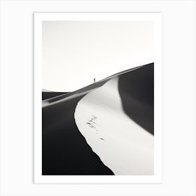 Sahara Desert, Black And White Analogue Photograph 1 Art Print
