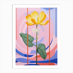 Freesia Flower 3 Hilma Af Klint Inspired Pastel Flower Painting Art Print